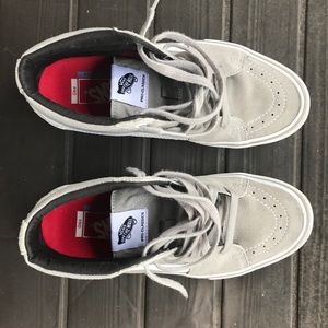 Vans Sk8-Mid Pro Drizz Grey Suede Skate Shoes